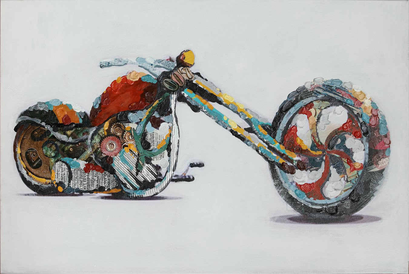 Leinwand (Canvas) handgemalt, LRB Harley - 60cm x 90cm
