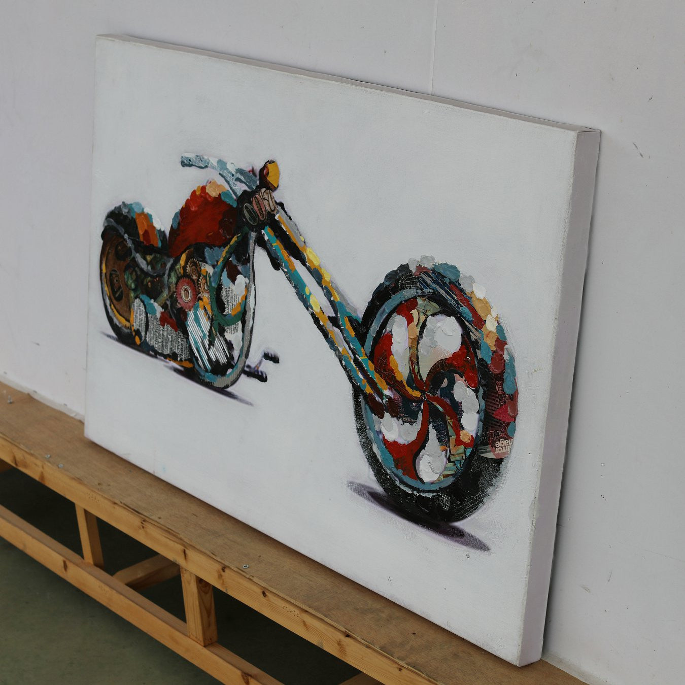 Leinwand (Canvas) handgemalt, LRB Harley - 60cm x 90cm